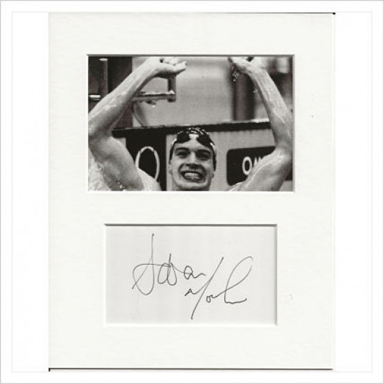 Adrian Moorhouse signed genuine signature autograph display AFTAL