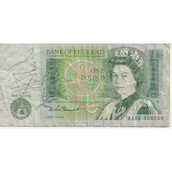 Alan Minter signed genuine signature autograph banknote UACC RD AFTAL