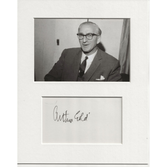 Arthur Gold signed genuine signature autograph display UACC RD AFTAL