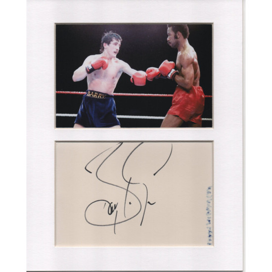 Barry McGuigan signed genuine signature autograph display UACC RD MANUSCRIPT SOCIETY
