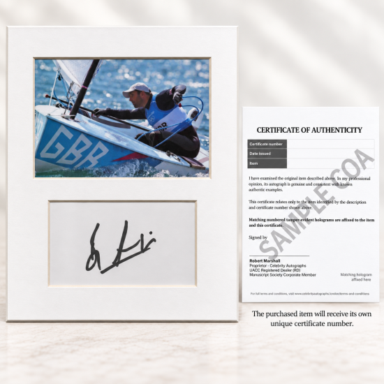 Ben Ainsley signed genuine signature autograph display UACC RD MANUSCRIPT SOCIETY