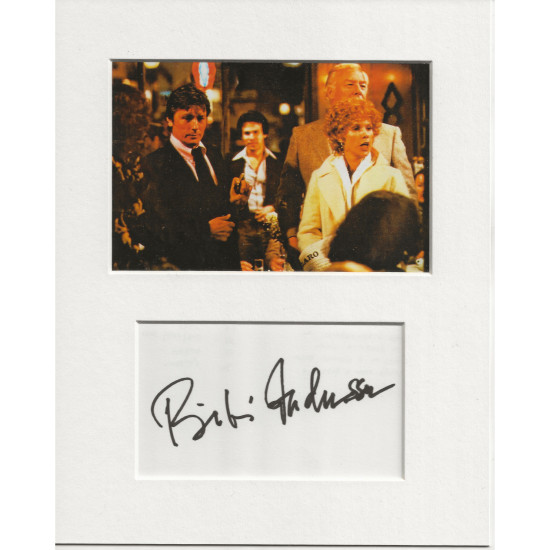 Bibi Andersson signed genuine signature autograph display UACC RD AFTAL