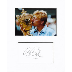Boris Becker signed genuine signature autograph display UACC RD MANUSCRIPT SOCIETY