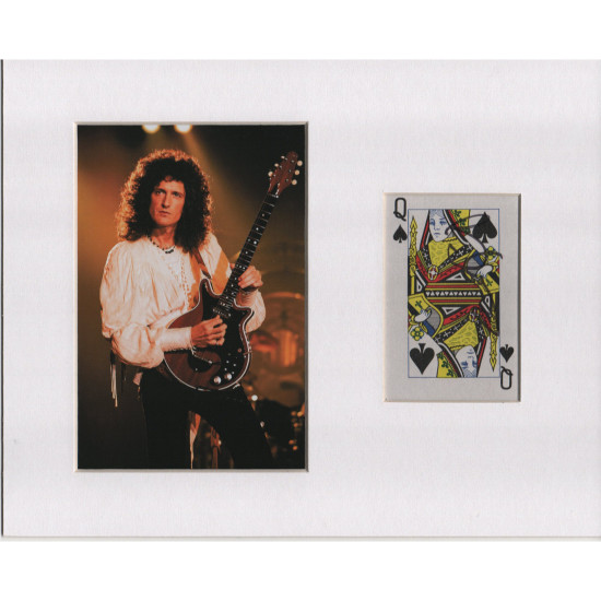 Brian May signed genuine signature autograph playing card UACC RD MANUSCRIPT SOCIETY