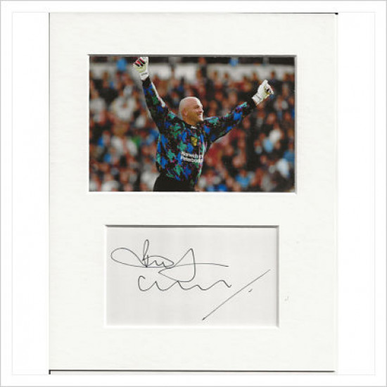 Bryan Gunn signed genuine signature autograph display AFTAL