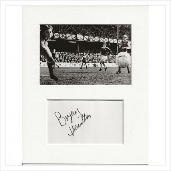 Bryan Hamilton signed genuine signature autograph display AFTAL