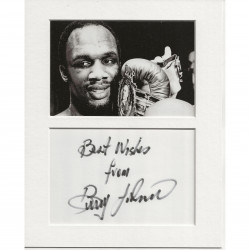 Bunny Johnson signed genuine signature autograph display AFTAL