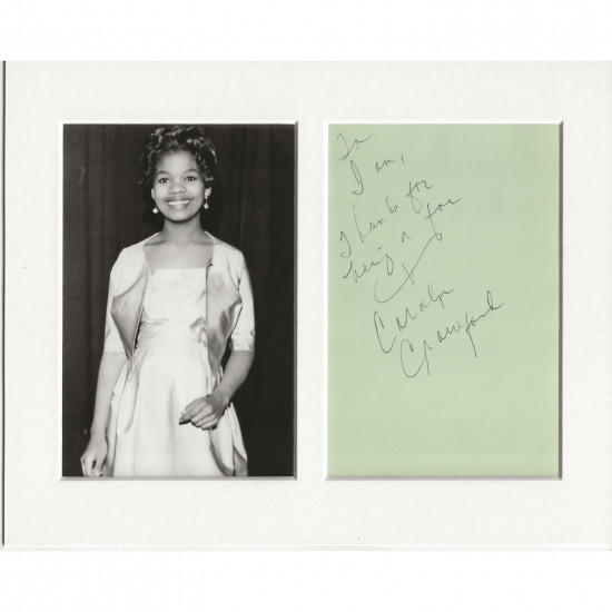 Caroline Crawford signed genuine signature autograph display AFTAL