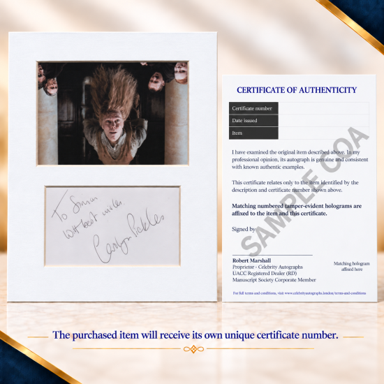 Carolyn Pickles signed genuine signature autograph display UACC RD MANUSCRIPT SOCIETY