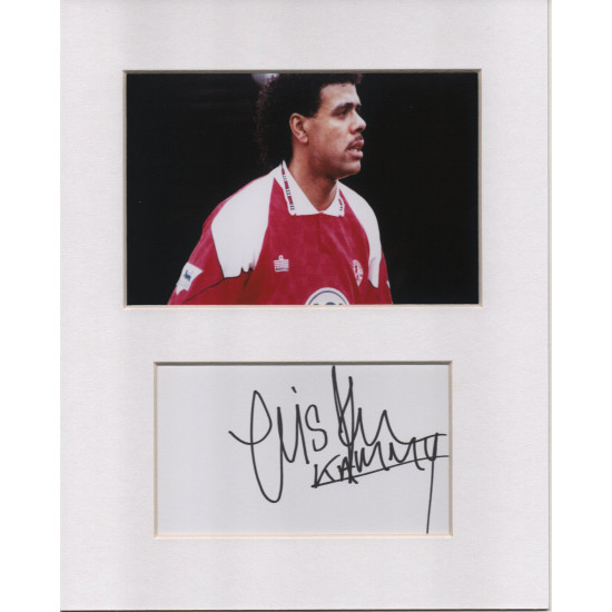 Chris Kamara signed genuine signature autograph display UACC RD MANUSCRIPT SOCIETY