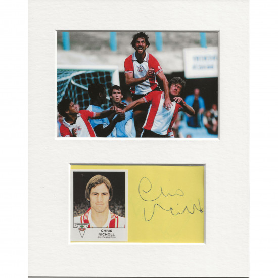 Chris Nicholl signed genuine signature autograph display AFTAL