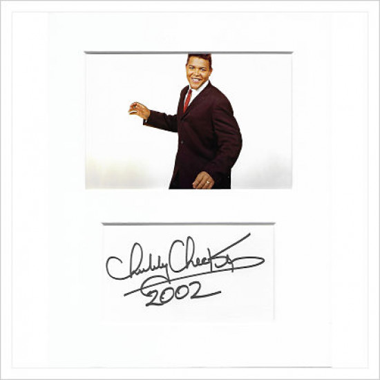 Chubby Checker signed genuine signature autograph display AFTAL