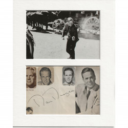 Dan Duryea signed genuine signature autograph display AFTAL