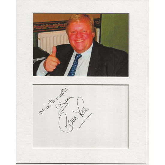 Dave Lee signed genuine signature autograph display UACC RD AFTAL