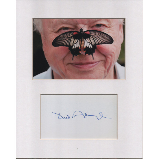 David Attenborough signed genuine signature autograph display UACC RD MANUSCRIPT SOCIETY