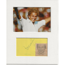 David Gower signed genuine signature autograph display UACC RD AFTAL