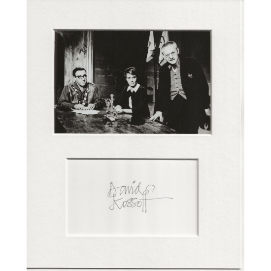 David Kossoff signed genuine signature autograph display UACC RD AFTAL