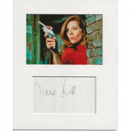 Diana Rigg signed genuine signature autograph display UACC RD AFTAL