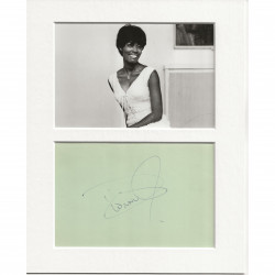 Dionne Warwick signed genuine signature autograph display AFTAL