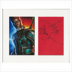 Djimon Hounsou signed genuine signature autograph display AFTAL