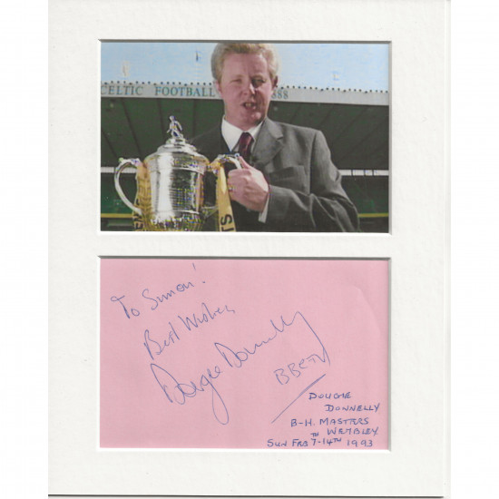 Dougie Donnelly signed genuine signature autograph display AFTAL