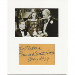 Edward Everett Horton signed genuine signature autograph display AFTAL
