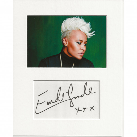 Emeli Sande signed genuine signature autograph display AFTAL