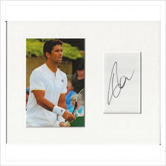 Fernando Verdasco signed genuine signature autograph display AFTAL