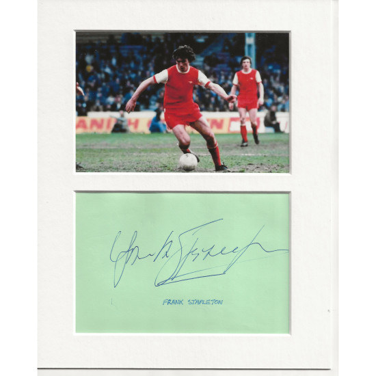 Frank Stapleton signed genuine signature autograph display UACC RD AFTAL