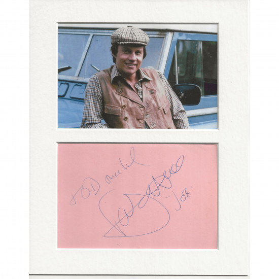 Frazer Hines signed genuine signature autograph display AFTAL