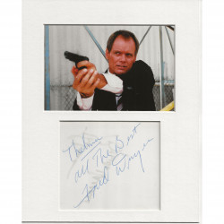 Fred Dryer signed genuine signature autograph display AFTAL