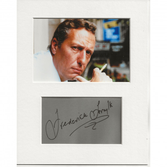 Frederick Forsyth signed genuine signature autograph display UACC RD AFTAL