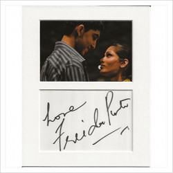 Freida Pinto signed genuine signature autograph display AFTAL