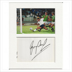 Gary Lineker signed genuine signature autograph display AFTAL