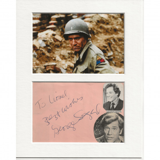 George Segal signed genuine signature autograph display AFTAL