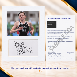 Georgia Taylor-Brown signed genuine signature autograph display UACC RD MANUSCRIPT SOCIETY