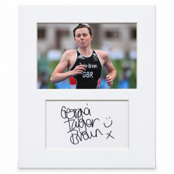 Georgia Taylor-Brown signed genuine signature autograph display UACC RD MANUSCRIPT SOCIETY