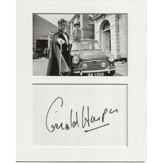 Gerald Harper signed genuine signature autograph display UACC RD AFTAL