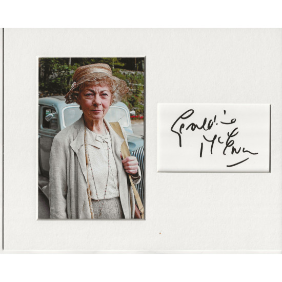 Geraldine McEwan signed genuine signature autograph display UACC RD MANUSCRIPT SOCIETY