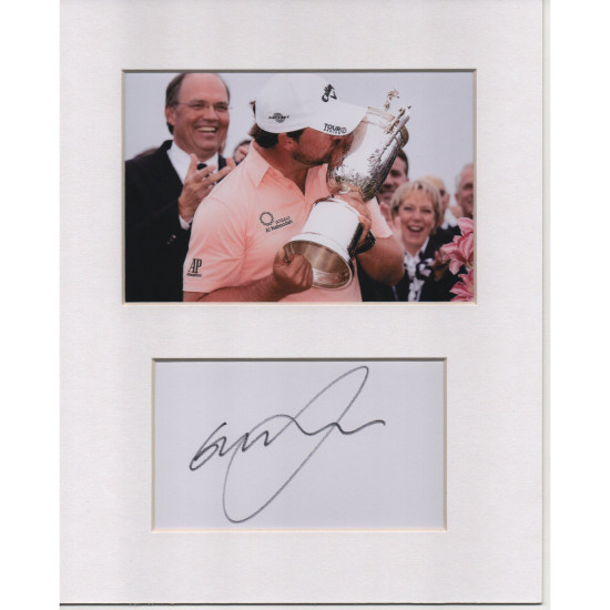 Graeme McDowell signed genuine signature autograph display UACC RD MANUSCRIPT SOCIETY