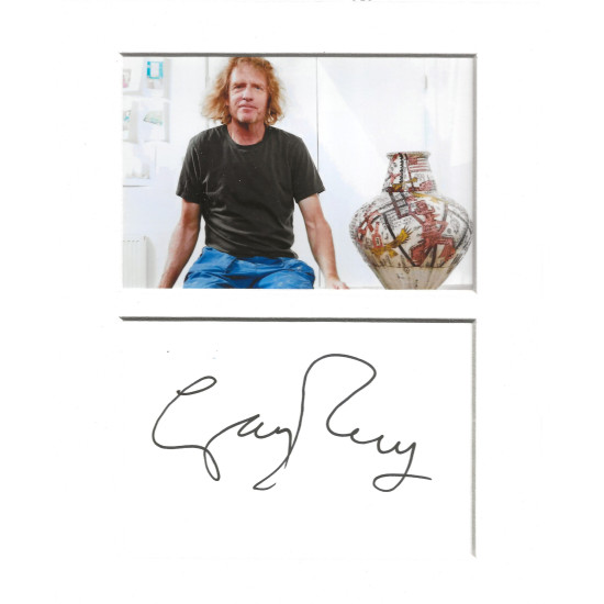 Grayson Perry signed genuine signature autograph display UACC RD MANUSCRIPT SOCIETY