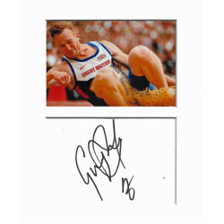 Greg Rutherford signed genuine signature autograph display UACC RD MANUSCRIPT SOCIETY