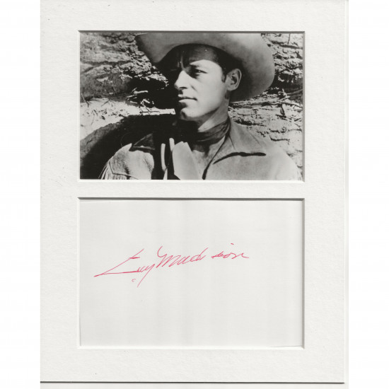 Guy Madison signed genuine signature autograph display AFTAL