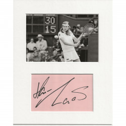 Hana Mandlikova signed genuine signature autograph display AFTAL