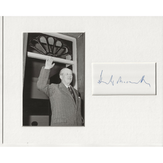 Harold Macmillan signed genuine signature autograph display UACC RD AFTAL