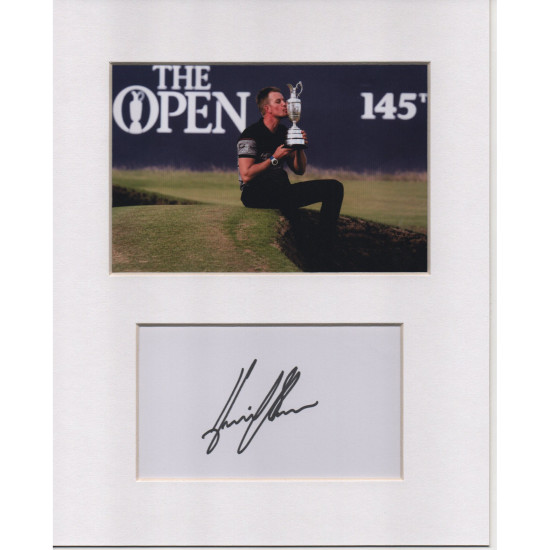 Henrik Stenson signed genuine signature autograph display UACC RD MANUSCRIPT SOCIETY