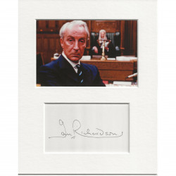 Ian Richardson signed genuine signature autograph display AFTAL