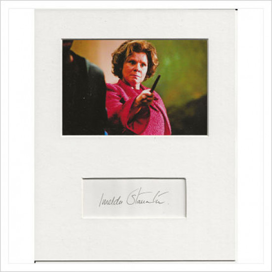 Imelda Staunton signed genuine signature autograph display AFTAL