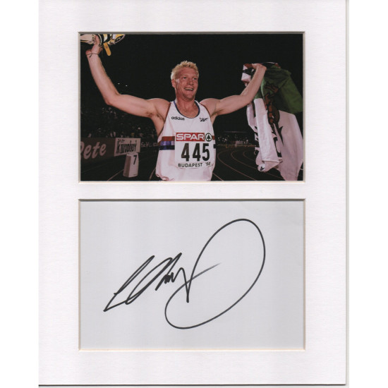 Iwan Thomas signed genuine signature autograph display UACC RD MANUSCRIPT SOCIETY