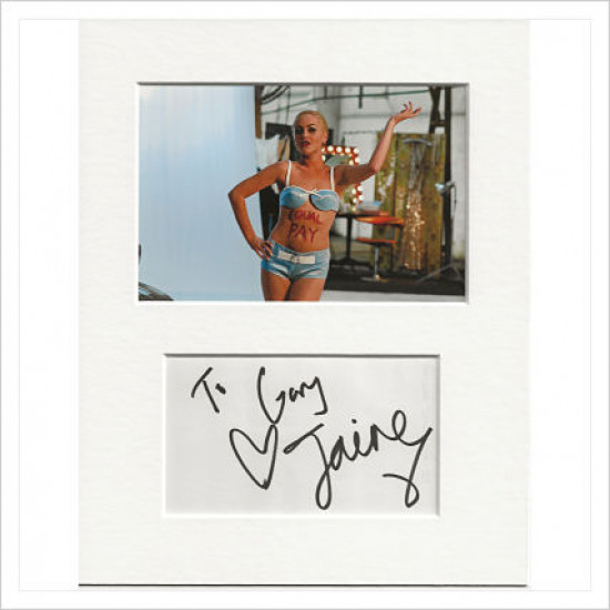 Jaime Winstone signed genuine signature autograph display AFTAL